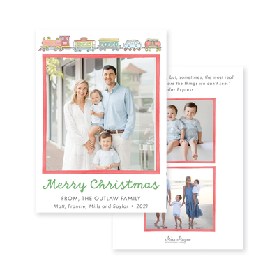 Holiday Express Vertical Christmas Card