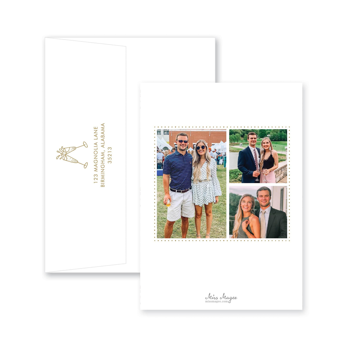 Fizz The Season Vertical Holiday Card