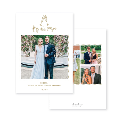 Fizz The Season Vertical Holiday Card