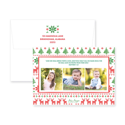 Christmas Sweater Horizontal Christmas Card