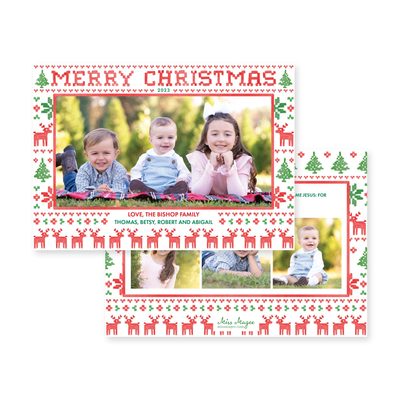Christmas Sweater Horizontal Christmas Card
