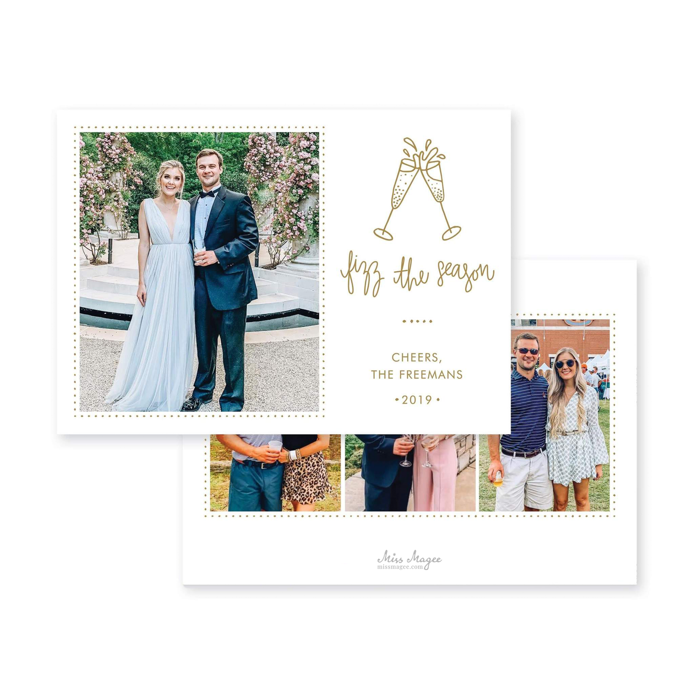 Fizz The Season Horizontal Holiday Card