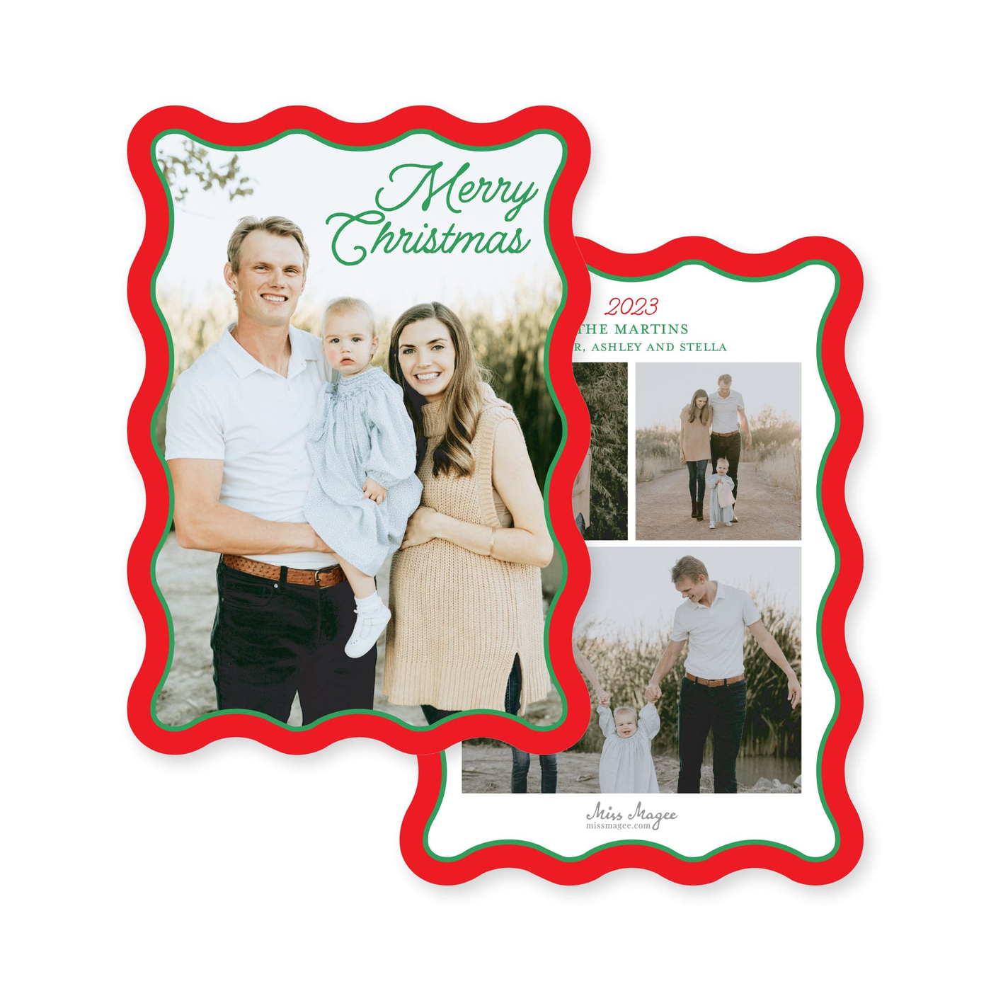 Wavy Frame Vertical Christmas