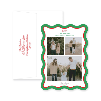 Wavy Frame Vertical Christmas