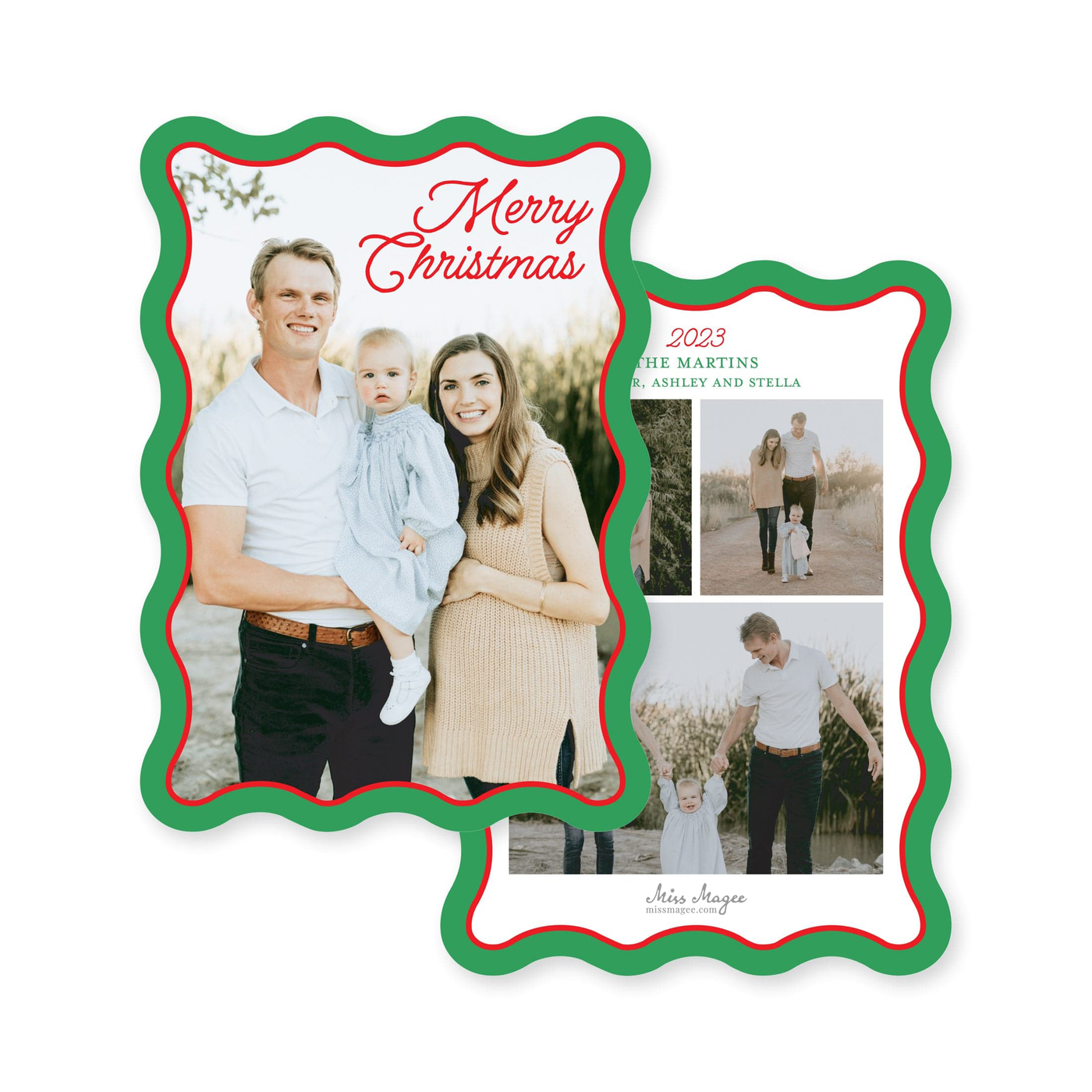 Wavy Frame Vertical Christmas
