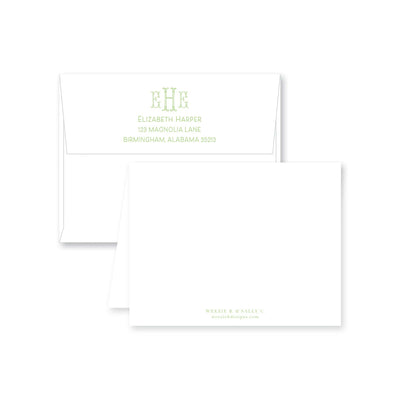 Chinoiserie Bamboo Folded Note Card