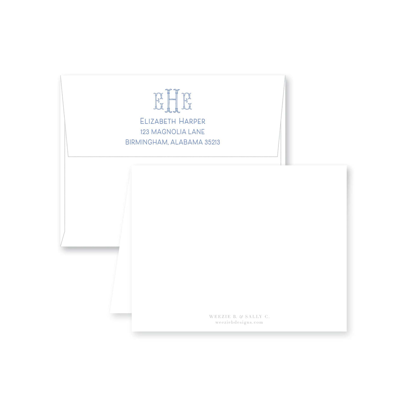 Chinoiserie Bamboo Folded Note Card