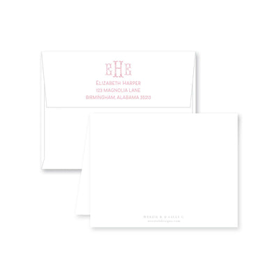 Chinoiserie Bamboo Folded Note Card