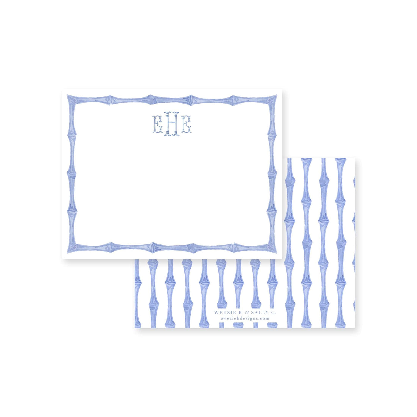 Chinoiserie Bamboo Flat Note Card