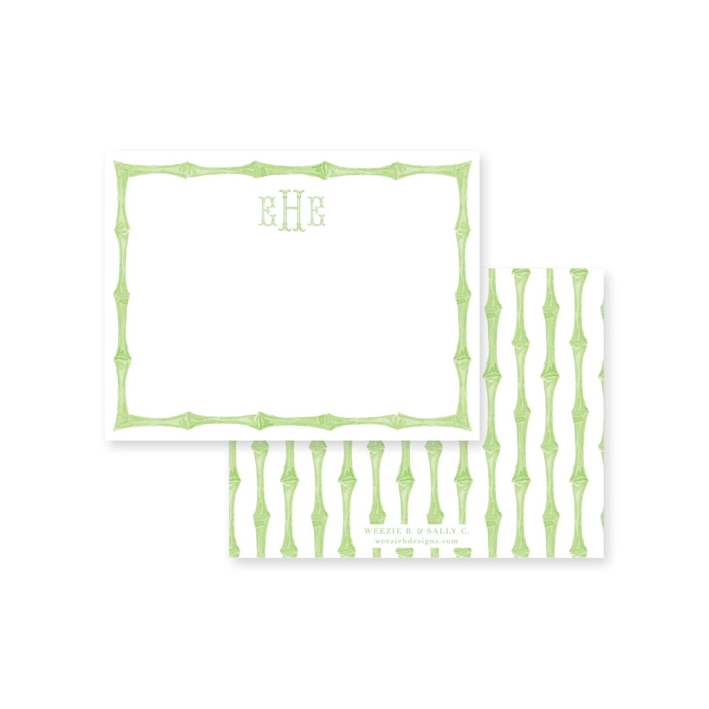 Chinoiserie Bamboo Flat Note Card