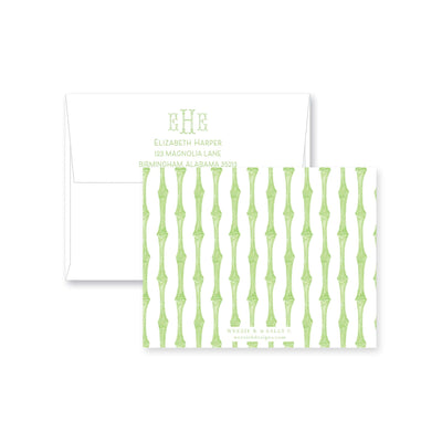 Chinoiserie Bamboo Flat Note Card