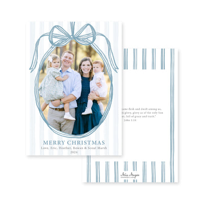 Hanging Ribbon Frame Christmas Card