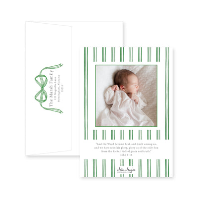 Hanging Ribbon Frame Christmas Card