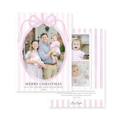 Hanging Ribbon Frame Christmas Card