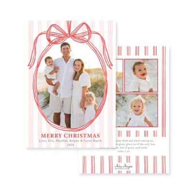 Hanging Ribbon Frame Christmas Card