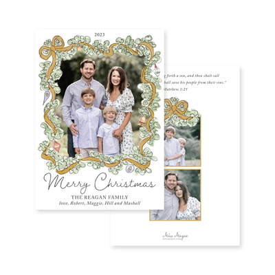 Ornament Garland Christmas Card