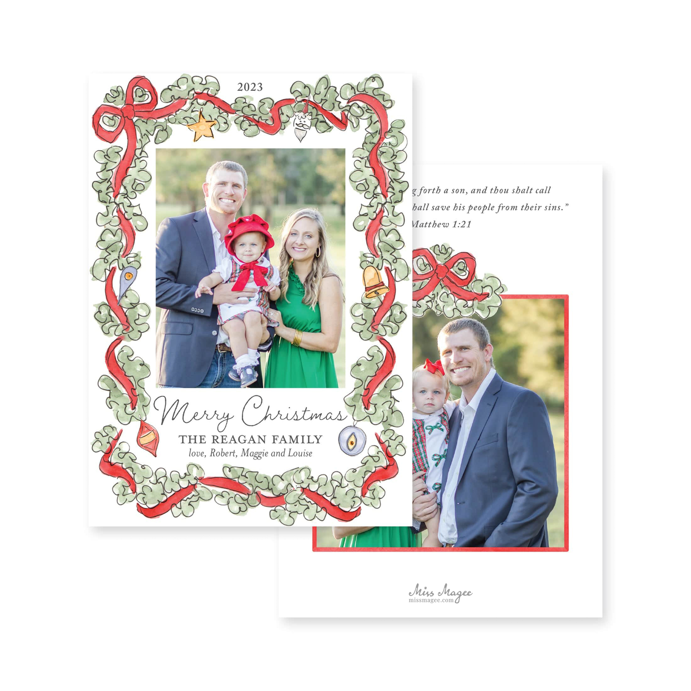 Ornament Garland II Christmas Card