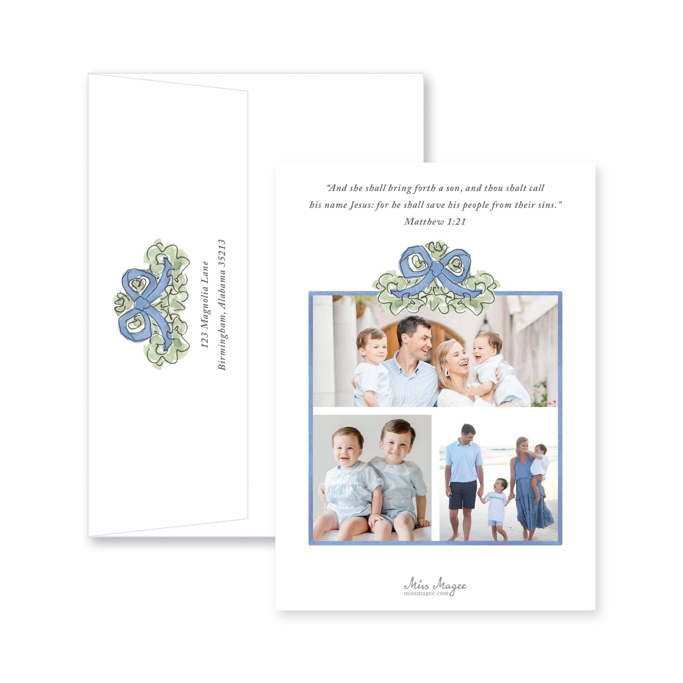 Ornament Garland Christmas Card