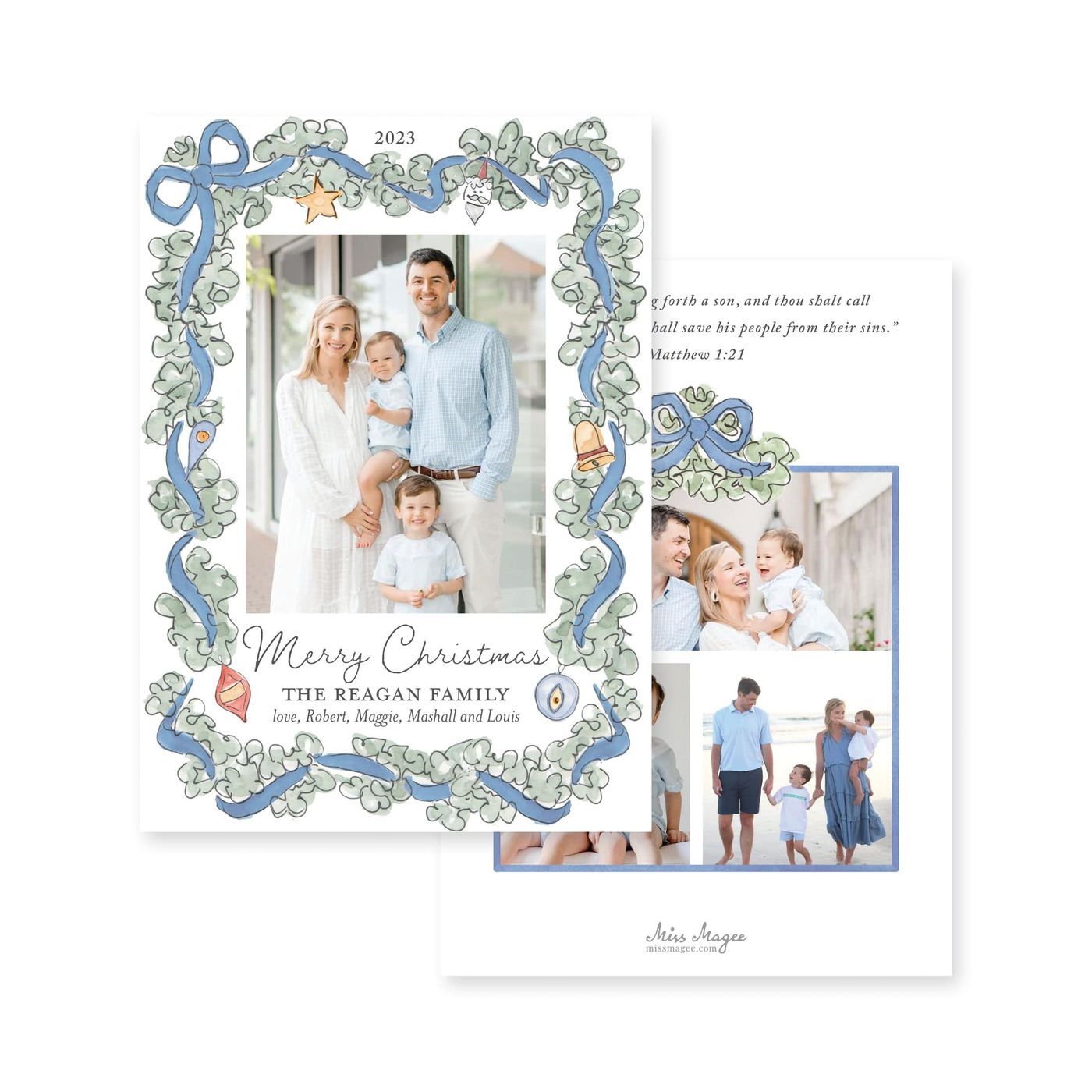 Ornament Garland II Christmas Card