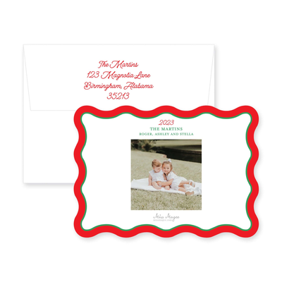 Wavy Frame Horizontal Christmas