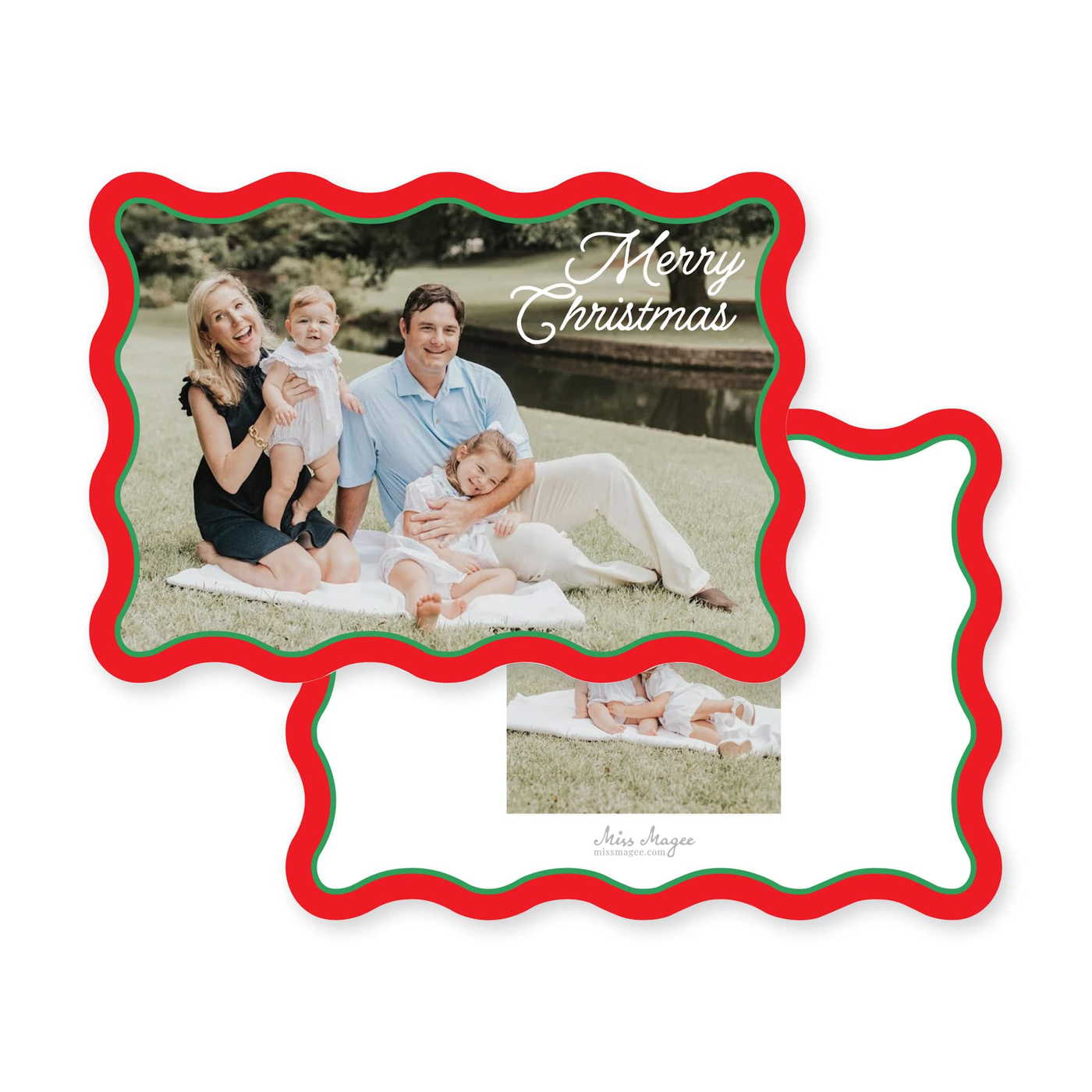 Wavy Frame Horizontal Christmas