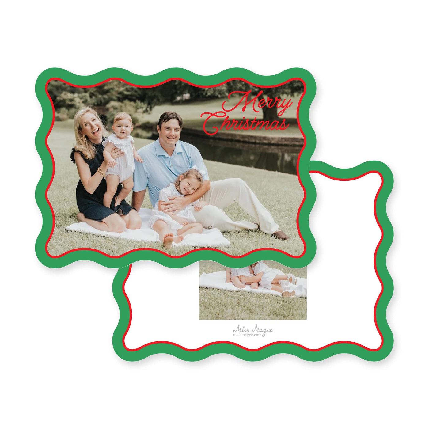 Wavy Frame Horizontal Christmas