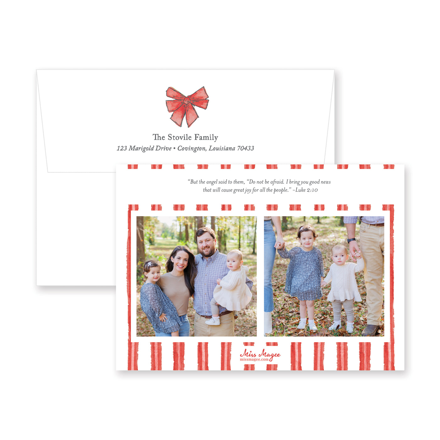 All Wrapped Up Horizontal Christmas Card