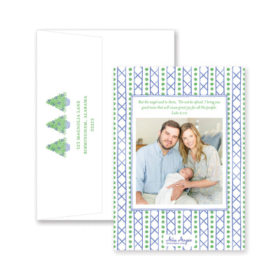 Ginger Jar Christmas Tree Vertical Christmas Card