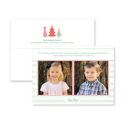 Fun Christmas Trees Horizontal Christmas Card