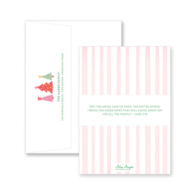 Fun Christmas Trees Vertical Christmas Card