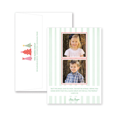 Fun Christmas Trees Vertical Christmas Card