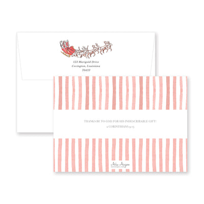 Santa's Sleigh Horizontal Christmas Card