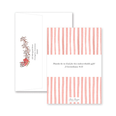 Santa's Sleigh Vertical Christmas Card