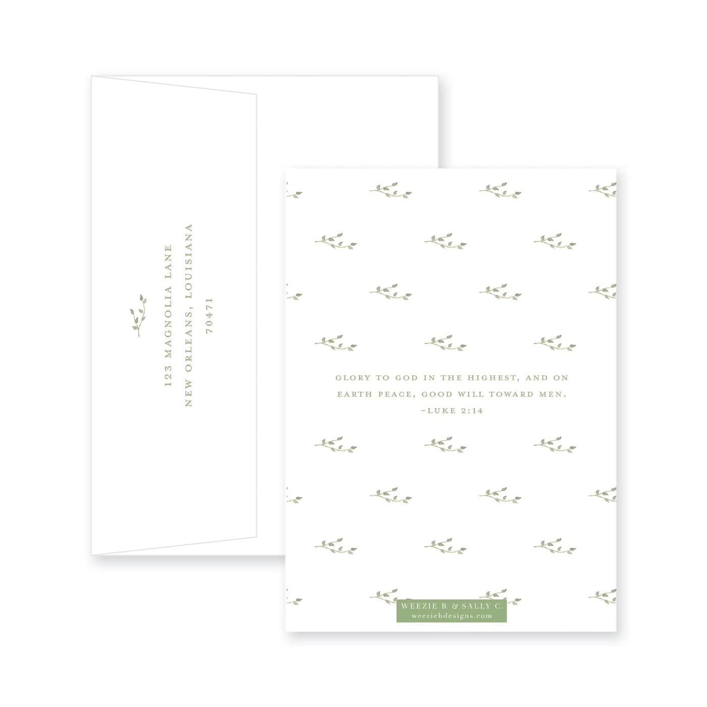 Whimsy Wreath Christmas Card