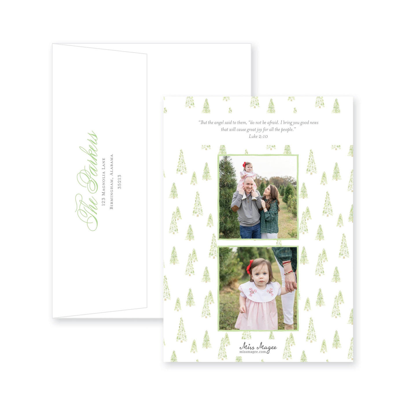 Christmas Tree Farm Vertical Christmas Card