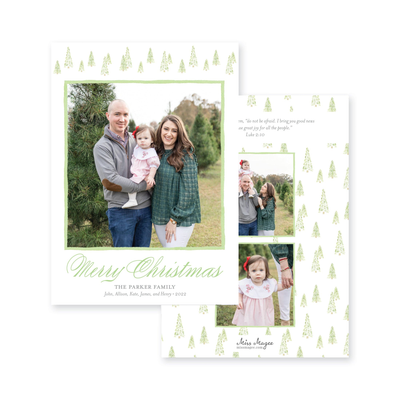 Christmas Tree Farm Vertical Christmas Card