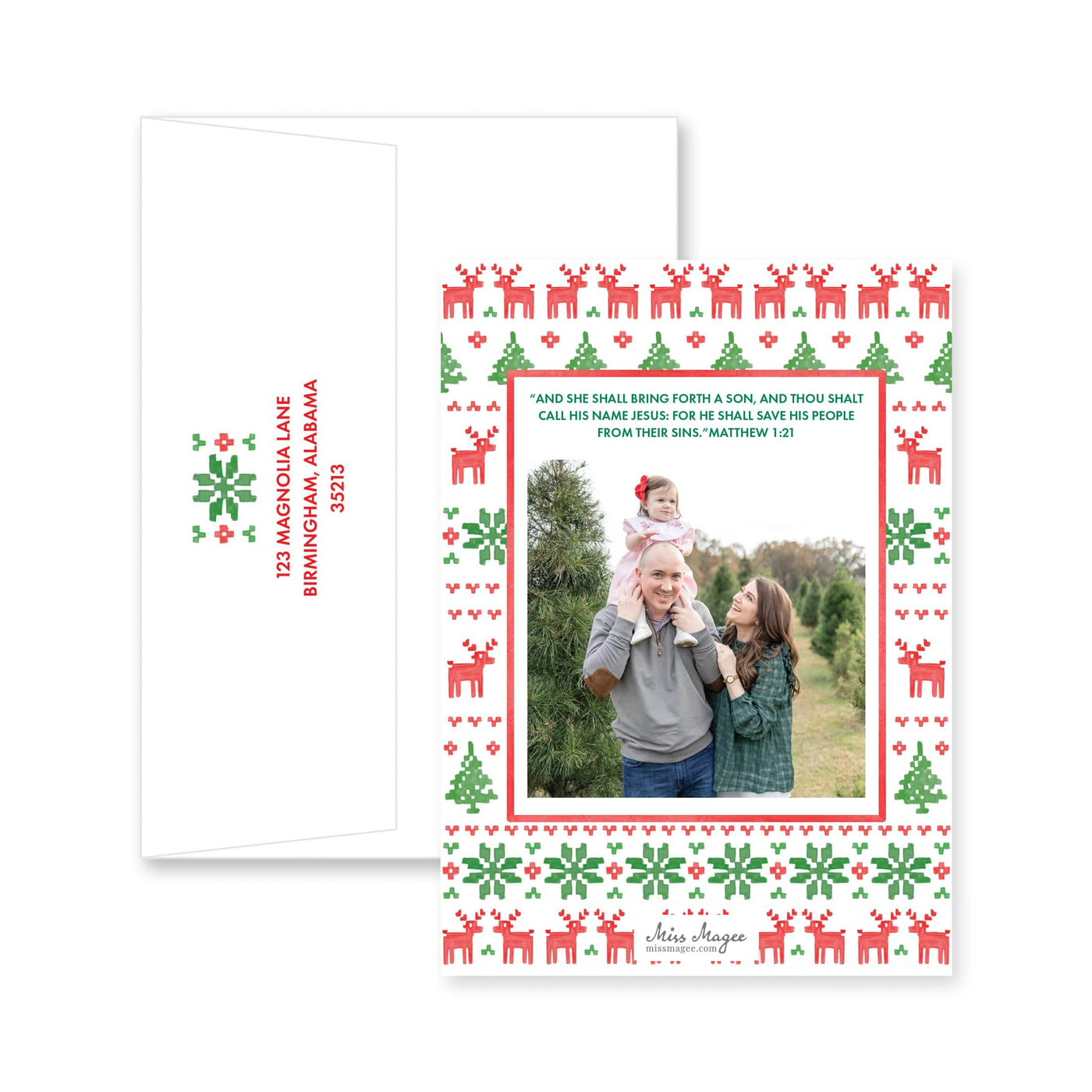 Christmas Sweater Vertical Christmas Card
