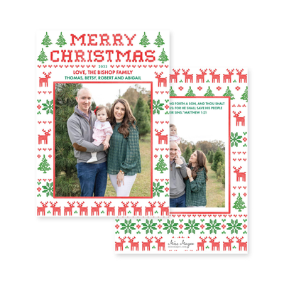 Christmas Sweater Vertical Christmas Card
