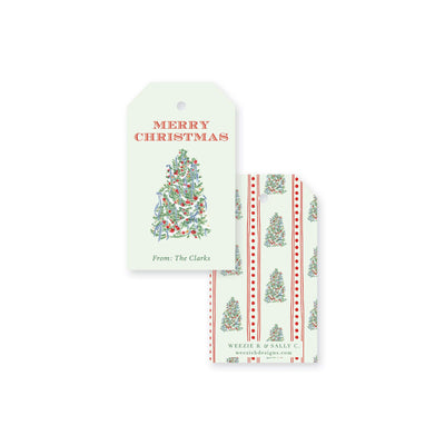 Adorned Tree Christmas Gift Tag