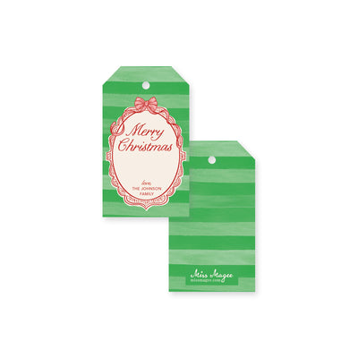 Antique Frame Christmas Tag
