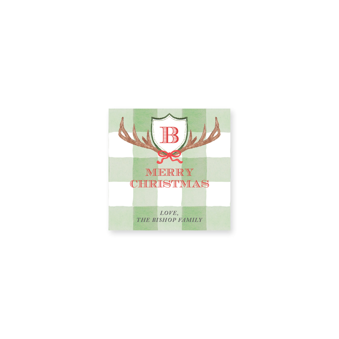 Antler Crest Christmas Stickers