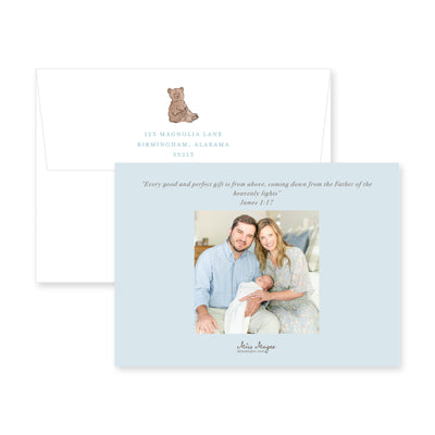 Teddy Bear Horizontal Birth Announcement