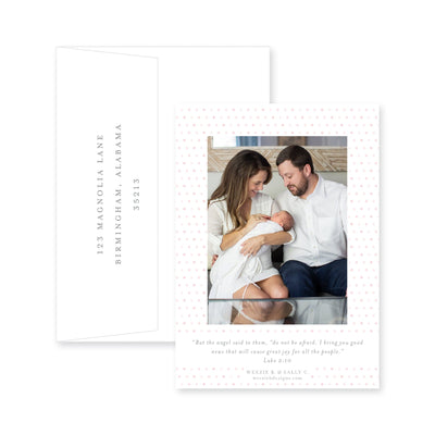 Big Bow Crest Birth Announcement