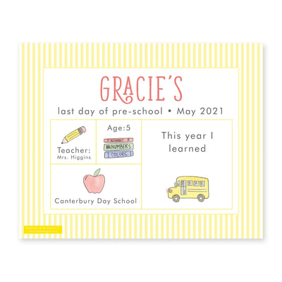 School Bus First & Last Day Sign III