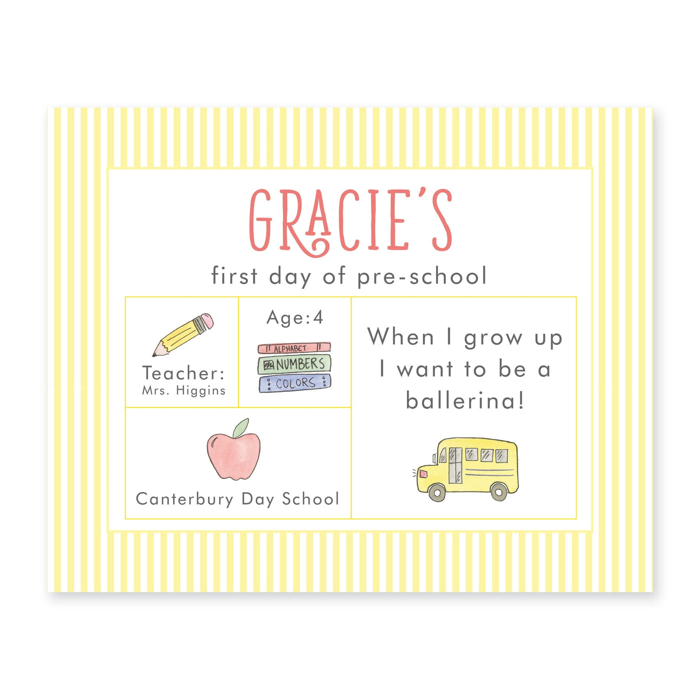 School Bus First & Last Day Sign III
