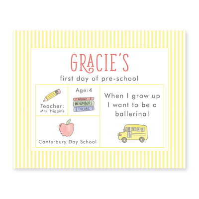 School Bus First & Last Day Sign III