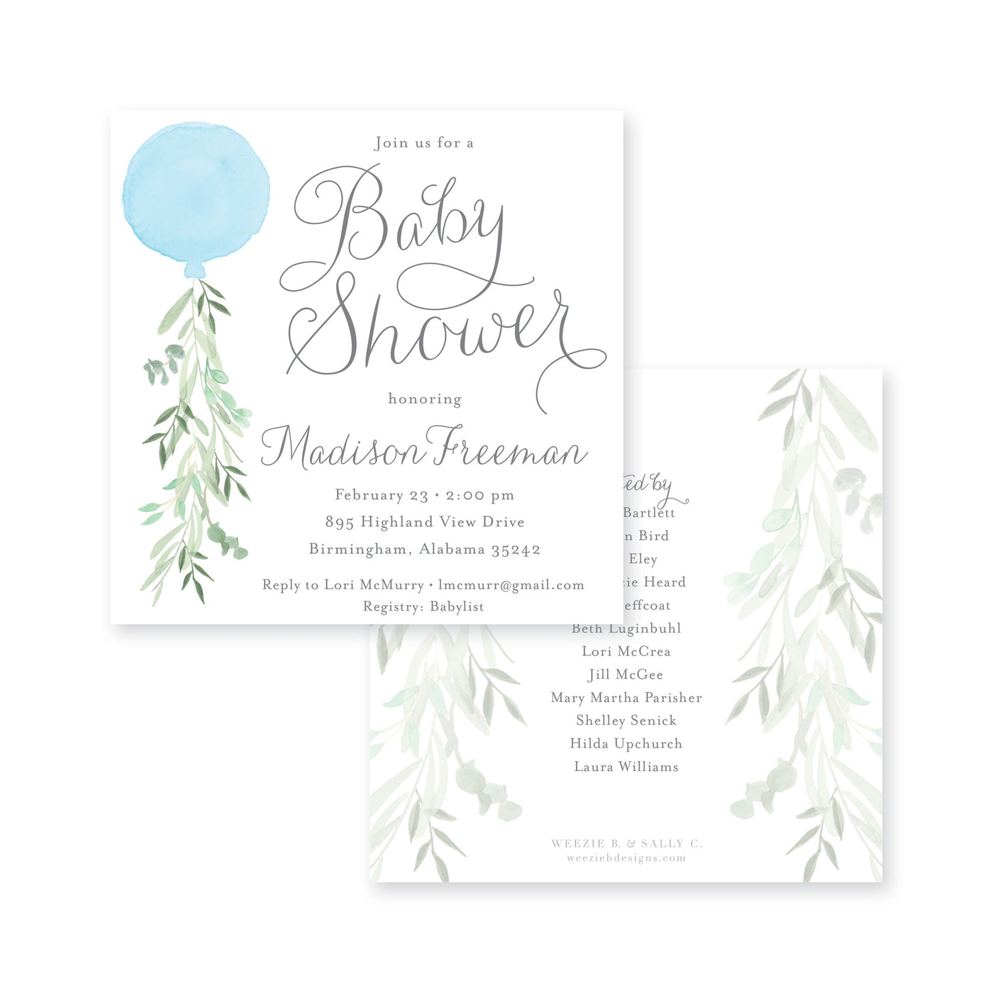 Balloon & Vine Baby Shower