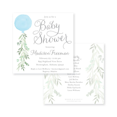 Balloon & Vine Baby Shower