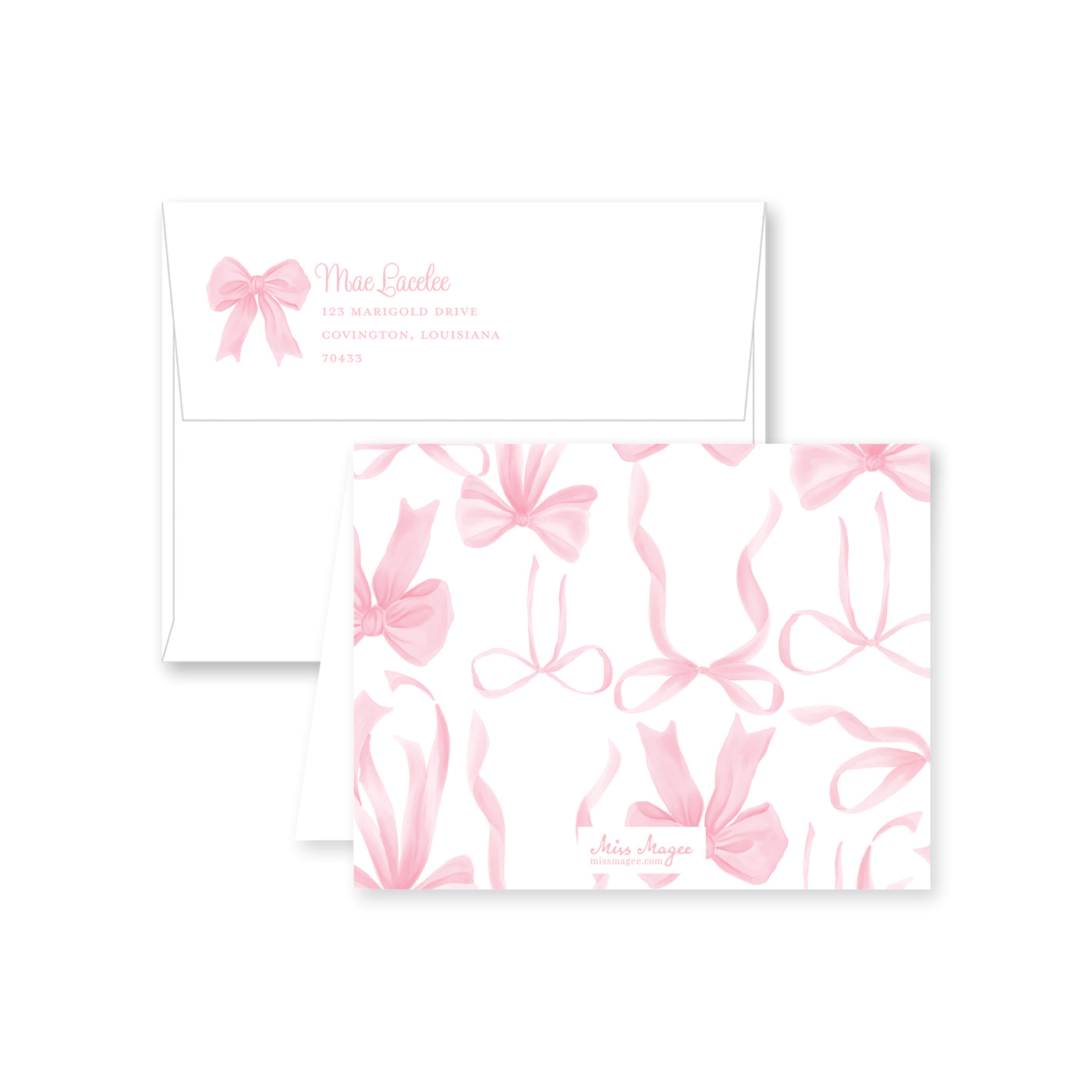 Big Bows Folded Note Card