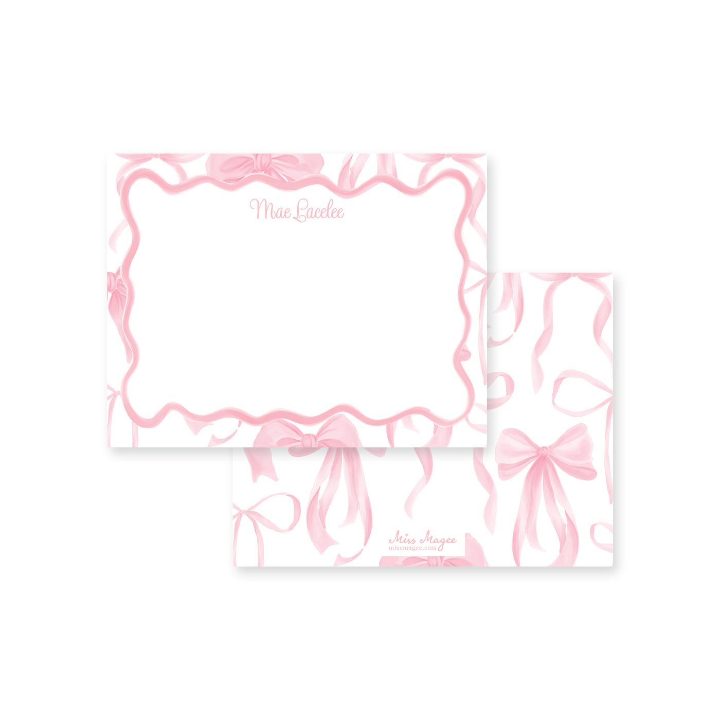 Big Bows Flat Note Card